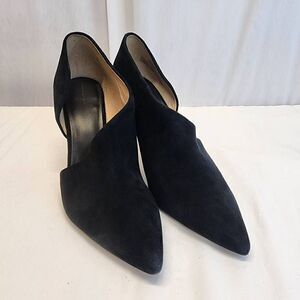 Something Navy Dina Pump Black Suede Women's Size 9.5